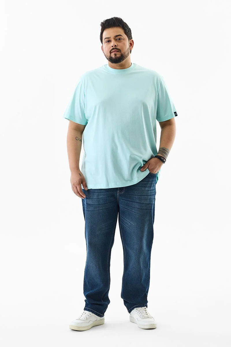 سنيتش تيشيرت قطن % مقاس كبير بقصة عادية